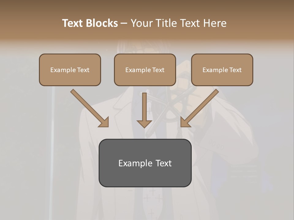 A Man Holding A Pair Of Scissors In His Hand PowerPoint Template