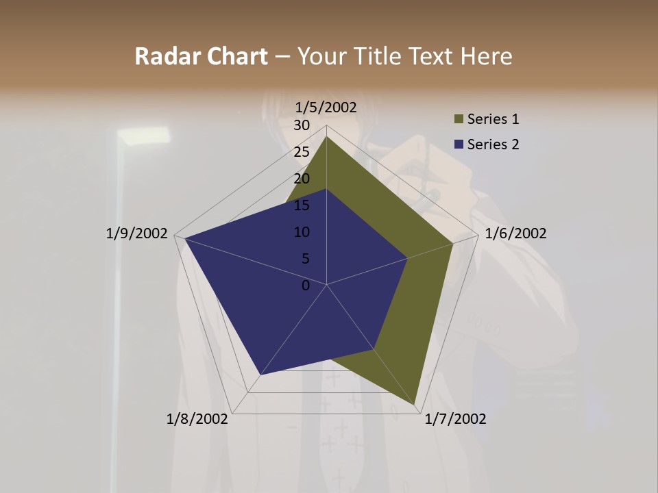 A Man Holding A Pair Of Scissors In His Hand PowerPoint Template
