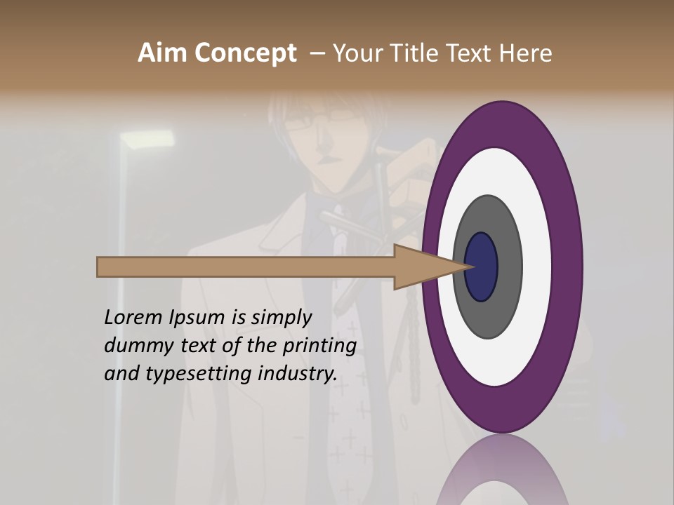 A Man Holding A Pair Of Scissors In His Hand PowerPoint Template