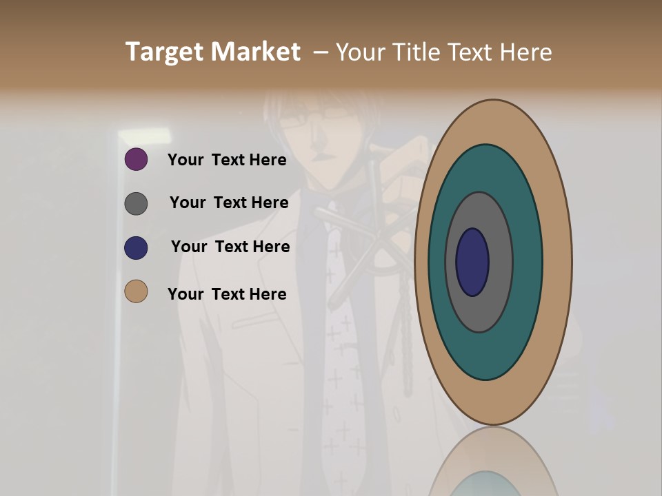 A Man Holding A Pair Of Scissors In His Hand PowerPoint Template