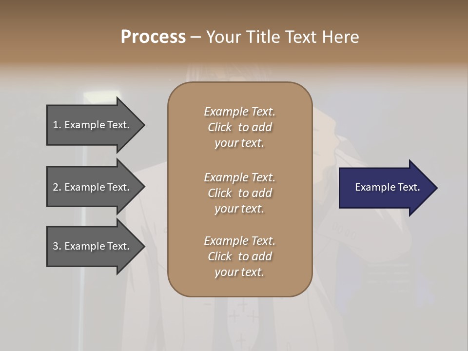 A Man Holding A Pair Of Scissors In His Hand PowerPoint Template