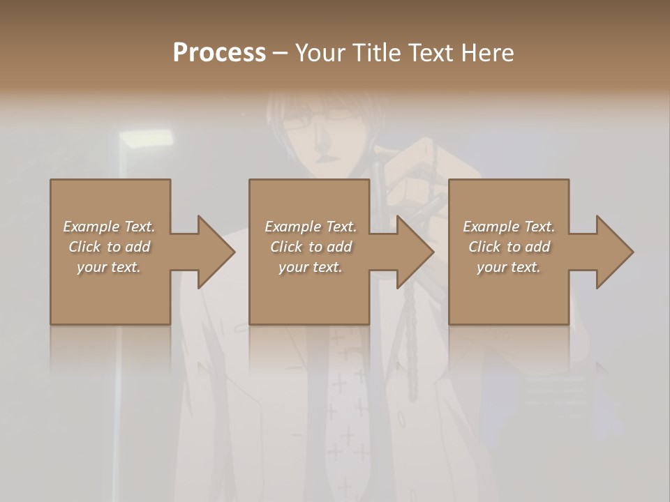 A Man Holding A Pair Of Scissors In His Hand PowerPoint Template