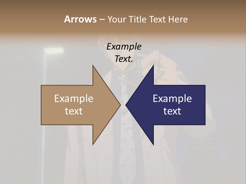 A Man Holding A Pair Of Scissors In His Hand PowerPoint Template