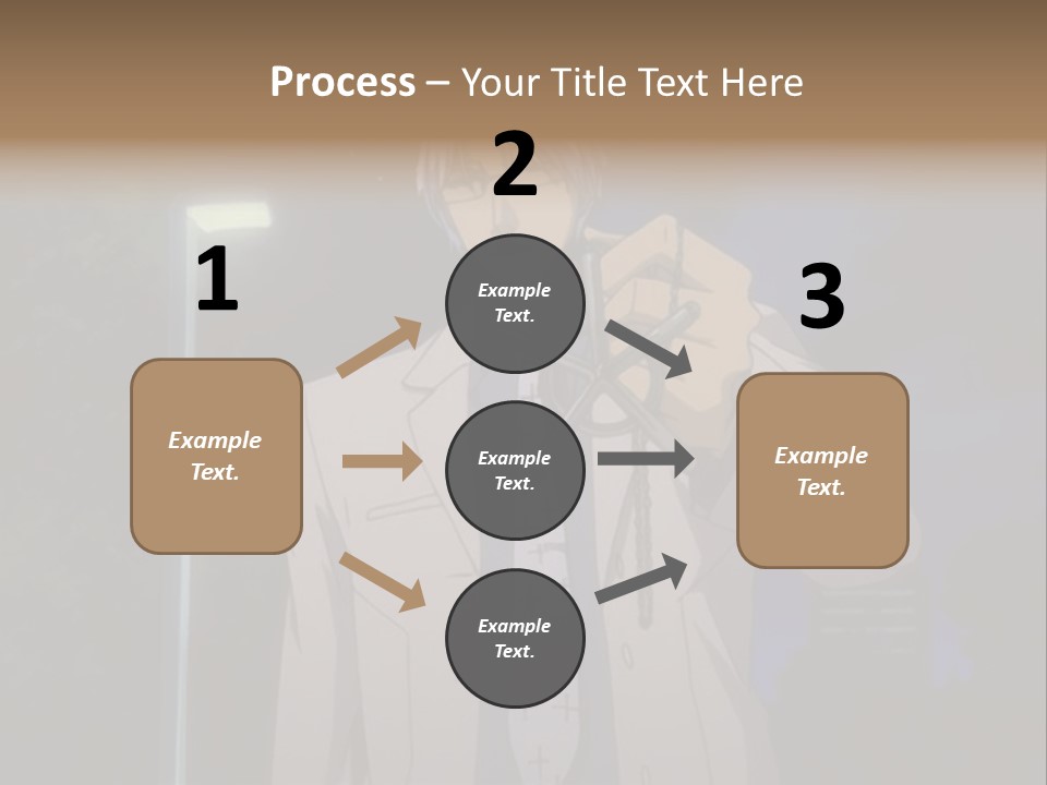 A Man Holding A Pair Of Scissors In His Hand PowerPoint Template