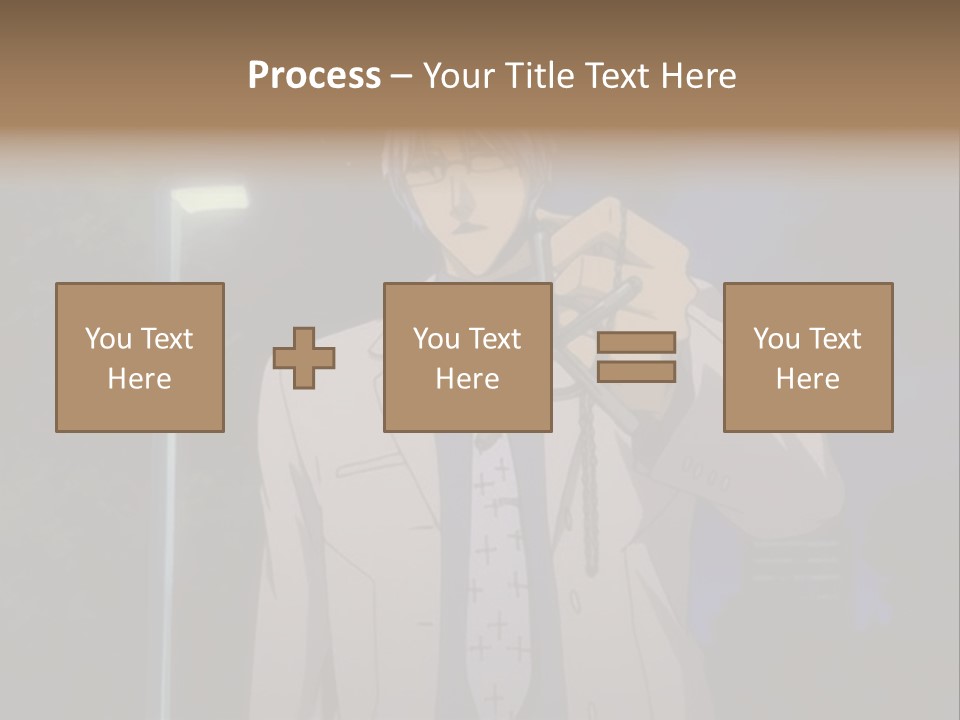 A Man Holding A Pair Of Scissors In His Hand PowerPoint Template