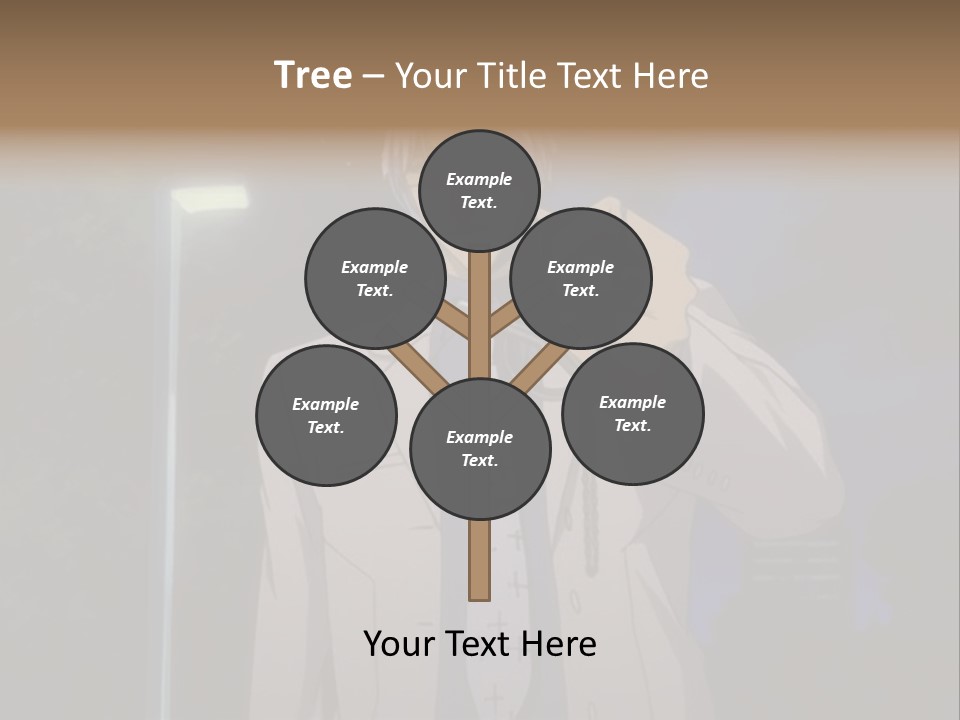 A Man Holding A Pair Of Scissors In His Hand PowerPoint Template