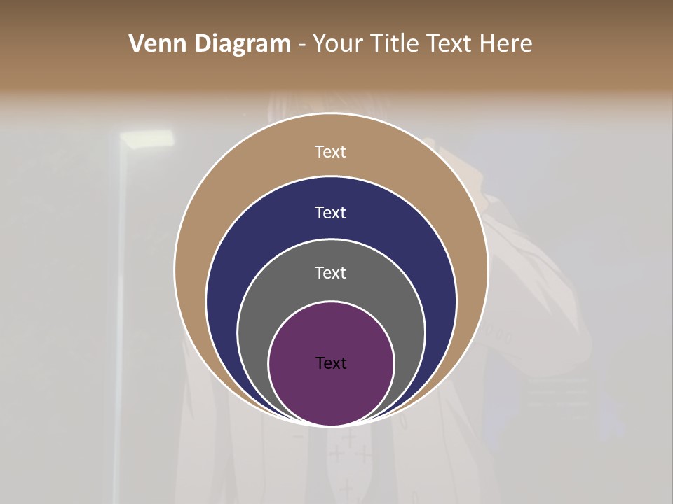 A Man Holding A Pair Of Scissors In His Hand PowerPoint Template