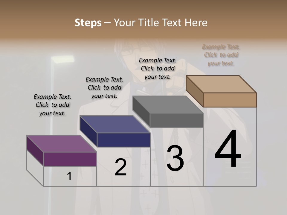 A Man Holding A Pair Of Scissors In His Hand PowerPoint Template