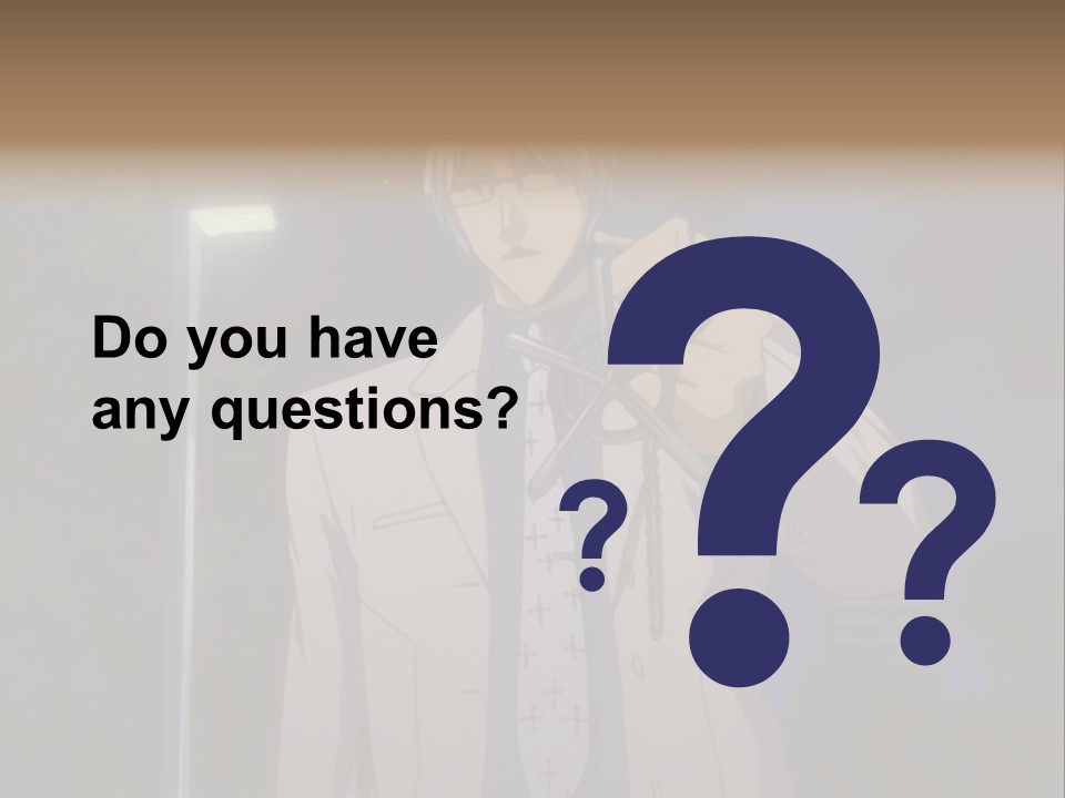 A Man Holding A Pair Of Scissors In His Hand PowerPoint Template