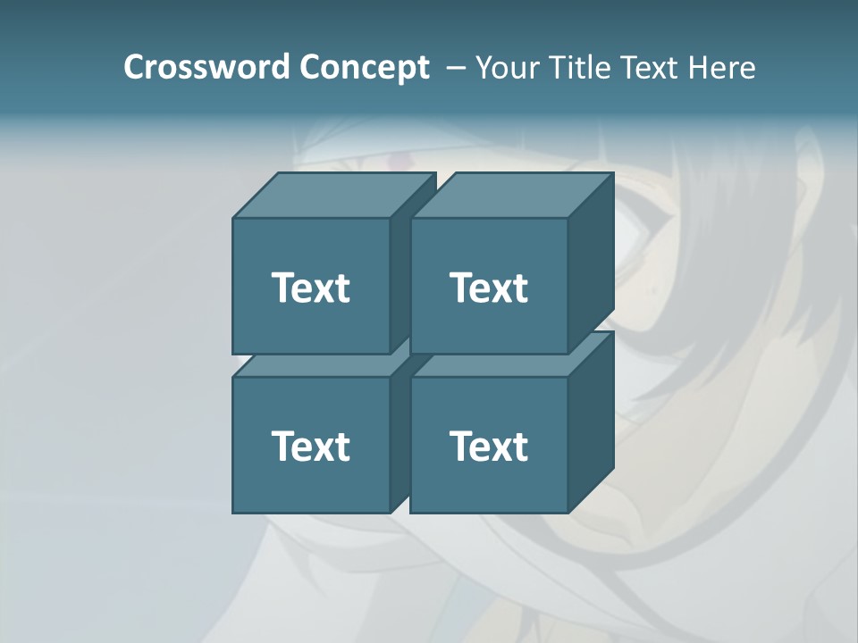 A Person With Purple Eyes And A White Shirt PowerPoint Template