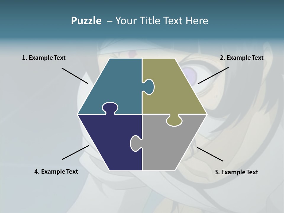 A Person With Purple Eyes And A White Shirt PowerPoint Template