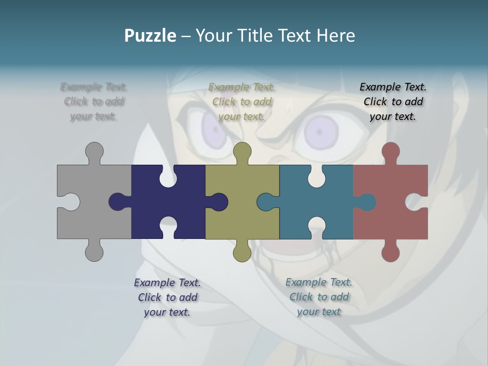 A Person With Purple Eyes And A White Shirt PowerPoint Template