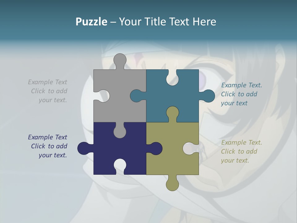 A Person With Purple Eyes And A White Shirt PowerPoint Template