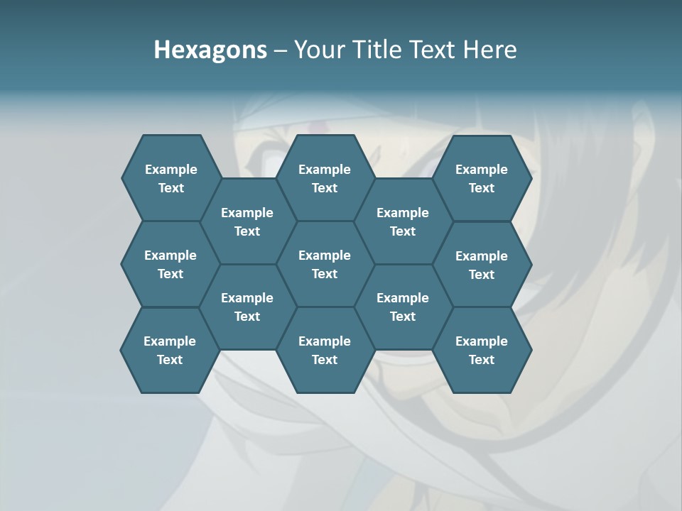 A Person With Purple Eyes And A White Shirt PowerPoint Template