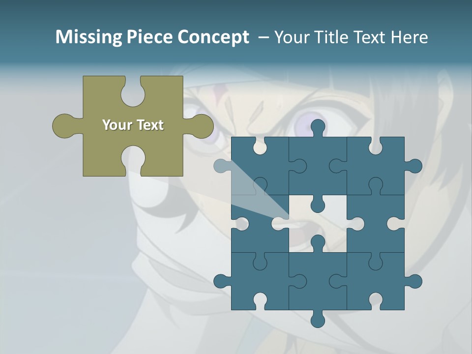 A Person With Purple Eyes And A White Shirt PowerPoint Template