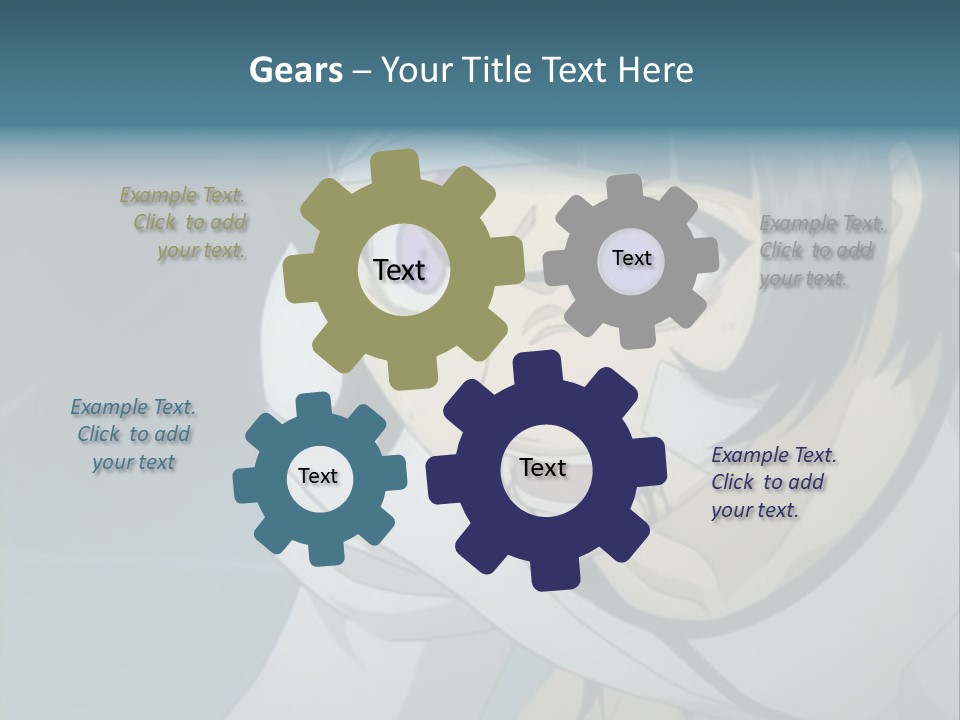 A Person With Purple Eyes And A White Shirt PowerPoint Template