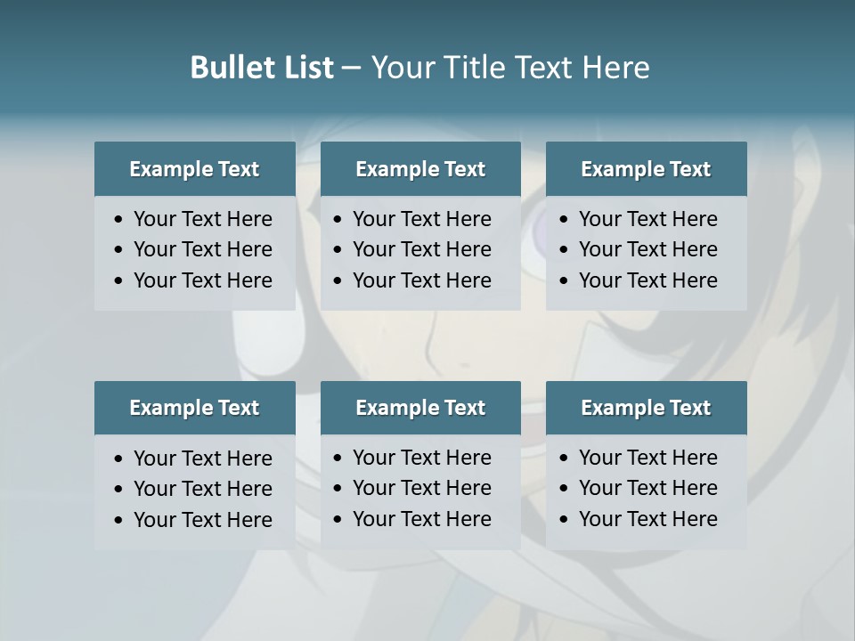 A Person With Purple Eyes And A White Shirt PowerPoint Template