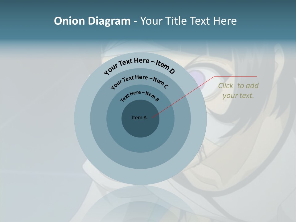 A Person With Purple Eyes And A White Shirt PowerPoint Template