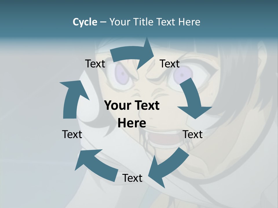 A Person With Purple Eyes And A White Shirt PowerPoint Template