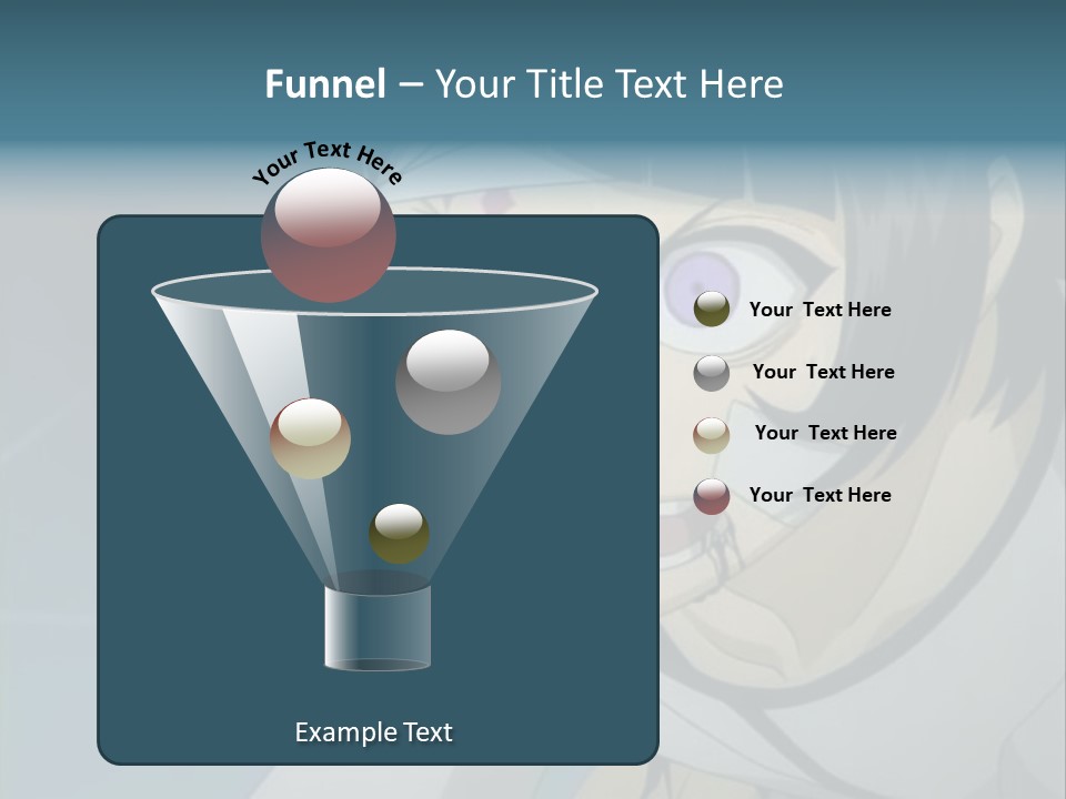 A Person With Purple Eyes And A White Shirt PowerPoint Template