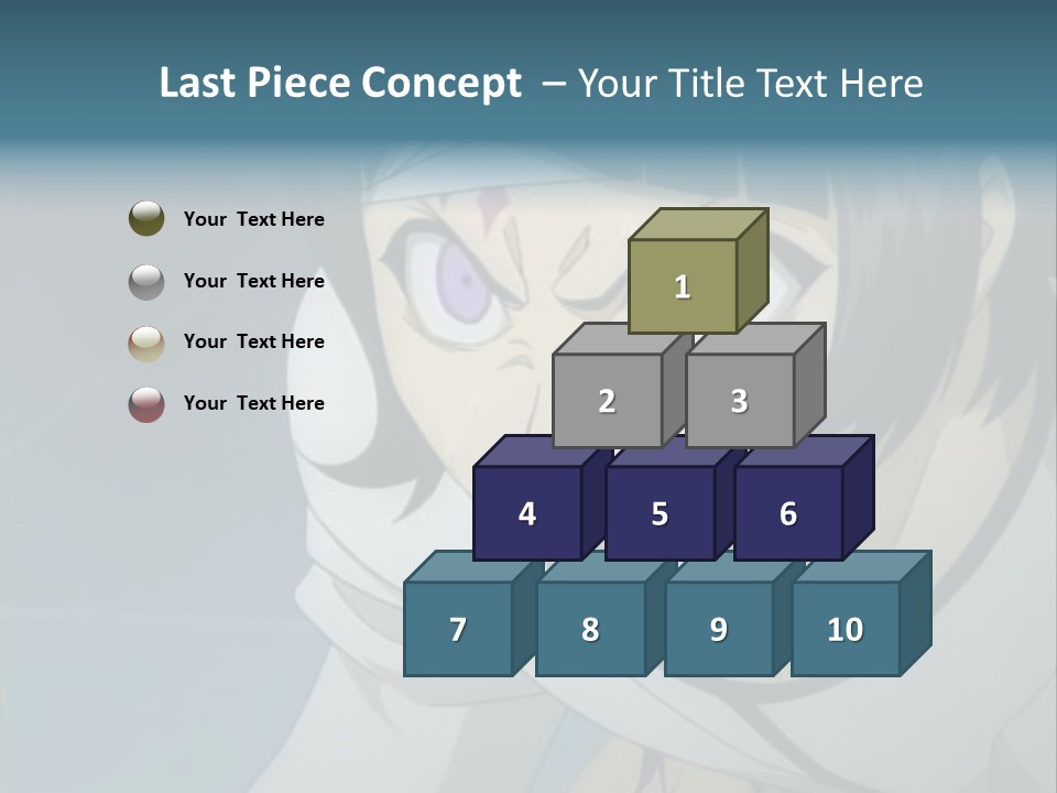 A Person With Purple Eyes And A White Shirt PowerPoint Template