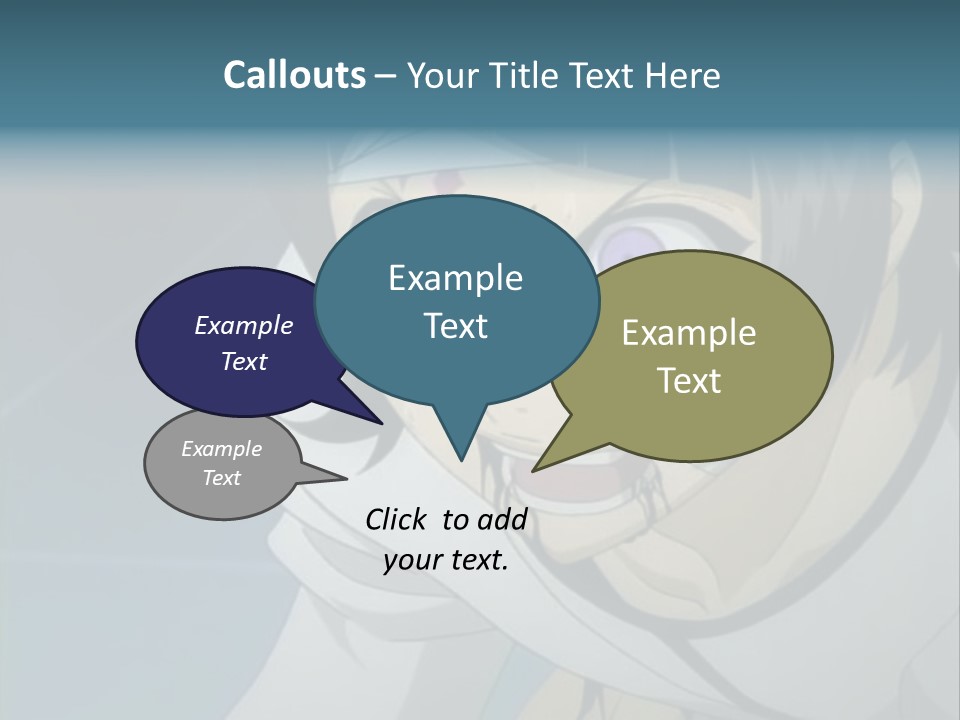 A Person With Purple Eyes And A White Shirt PowerPoint Template