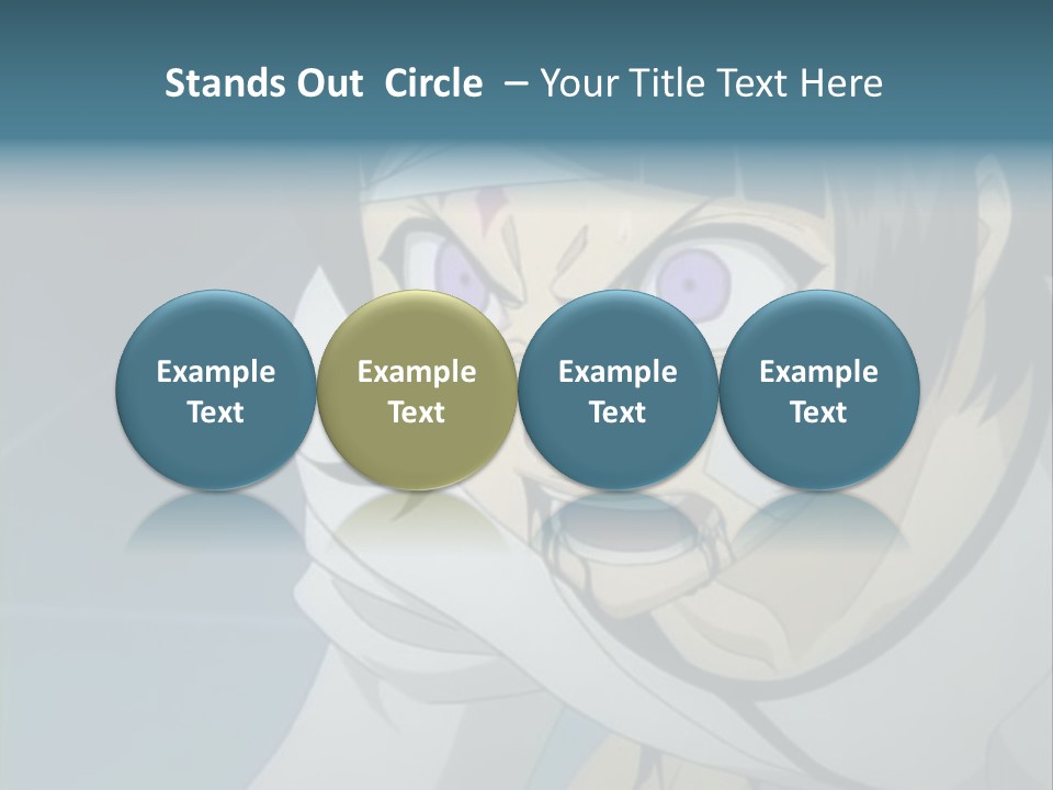 A Person With Purple Eyes And A White Shirt PowerPoint Template