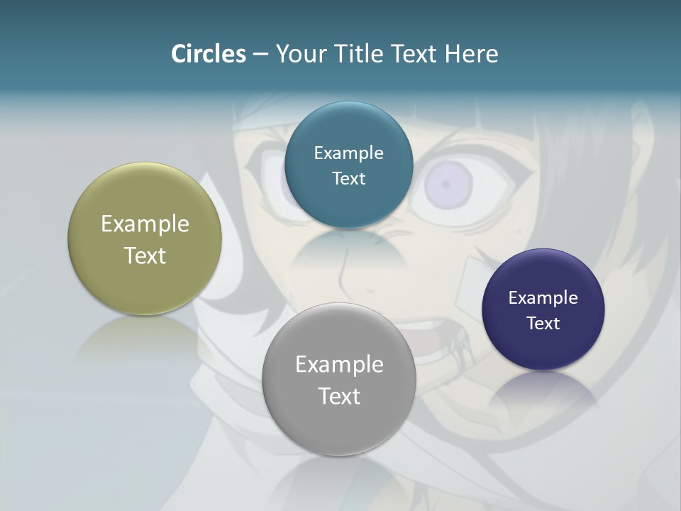 A Person With Purple Eyes And A White Shirt PowerPoint Template