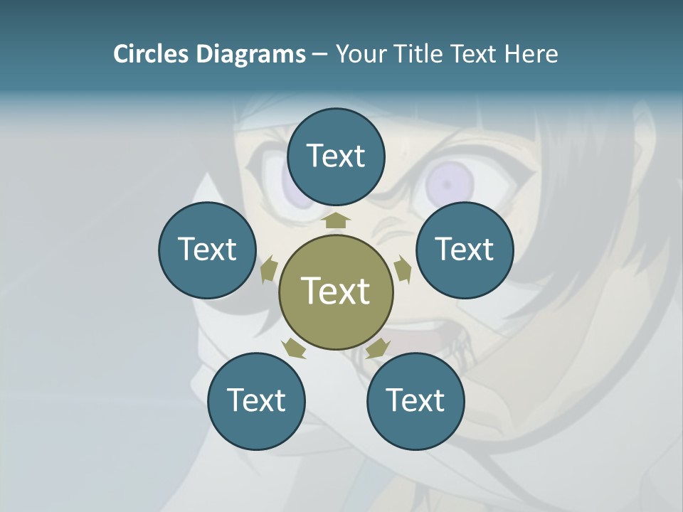 A Person With Purple Eyes And A White Shirt PowerPoint Template