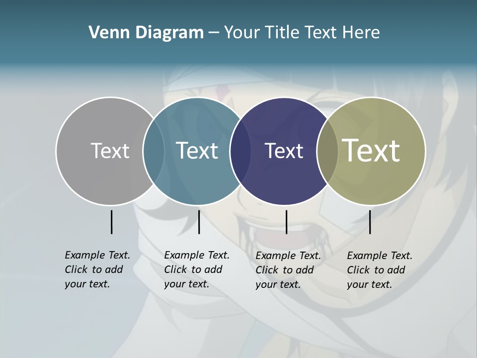 A Person With Purple Eyes And A White Shirt PowerPoint Template