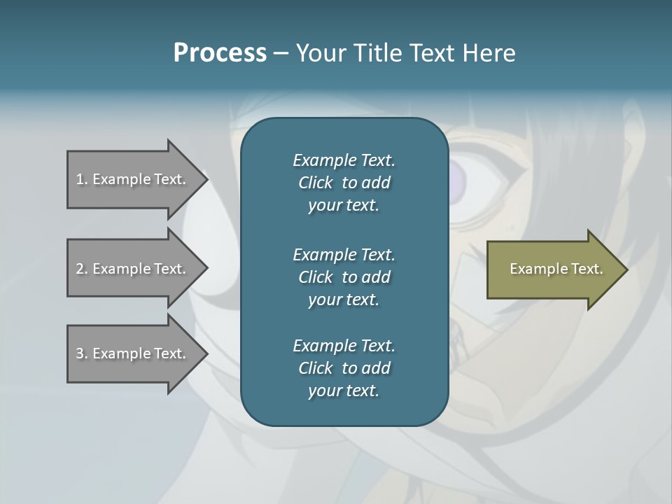 A Person With Purple Eyes And A White Shirt PowerPoint Template