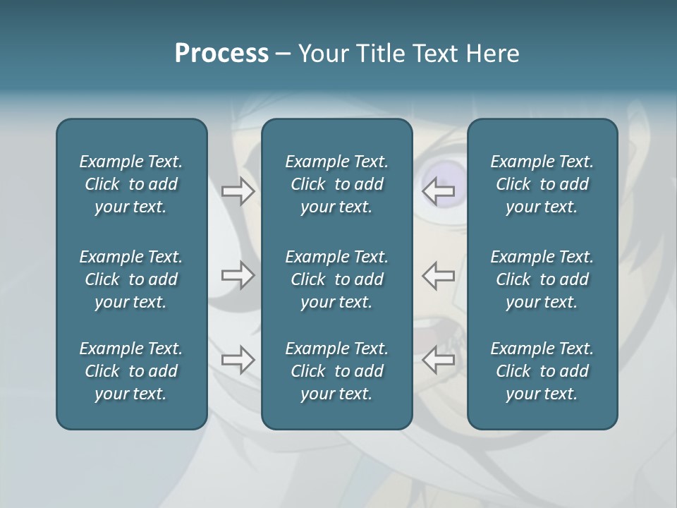 A Person With Purple Eyes And A White Shirt PowerPoint Template