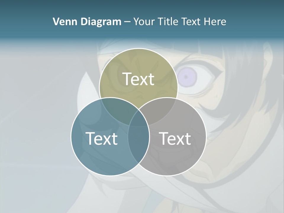 A Person With Purple Eyes And A White Shirt PowerPoint Template