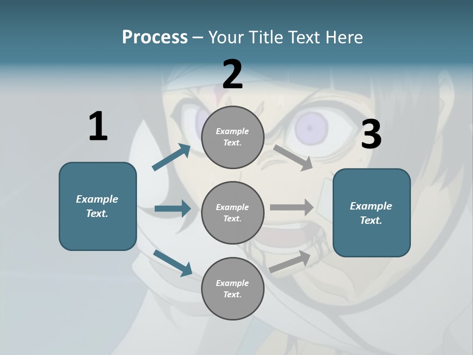 A Person With Purple Eyes And A White Shirt PowerPoint Template