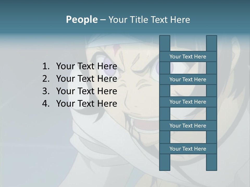 A Person With Purple Eyes And A White Shirt PowerPoint Template