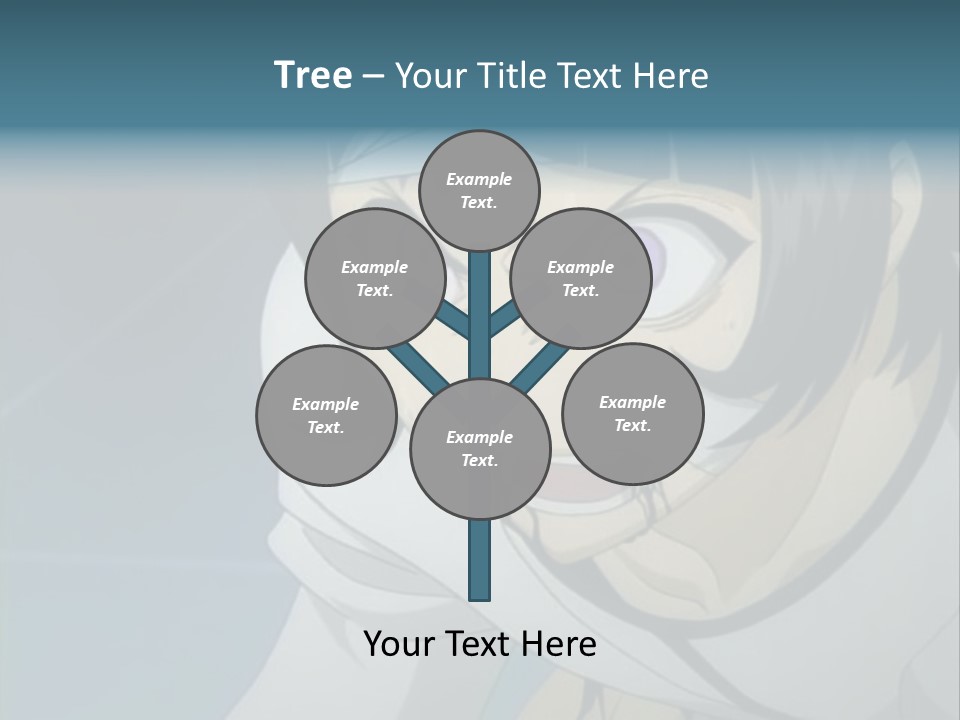 A Person With Purple Eyes And A White Shirt PowerPoint Template