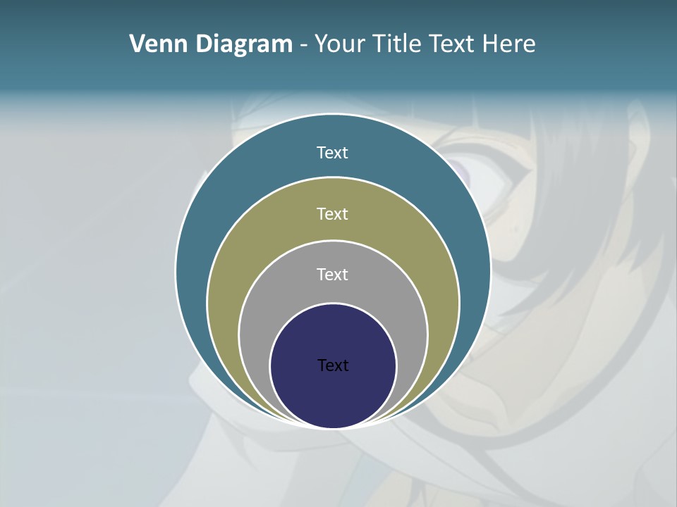 A Person With Purple Eyes And A White Shirt PowerPoint Template