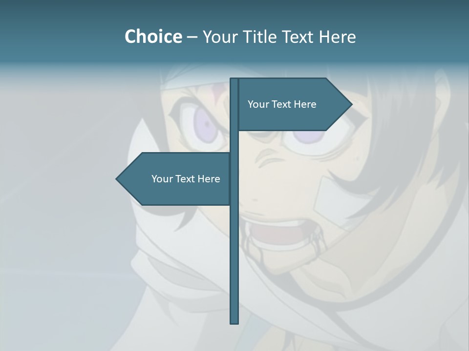 A Person With Purple Eyes And A White Shirt PowerPoint Template