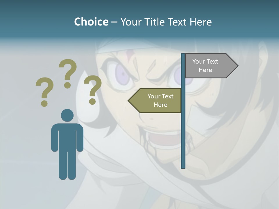 A Person With Purple Eyes And A White Shirt PowerPoint Template