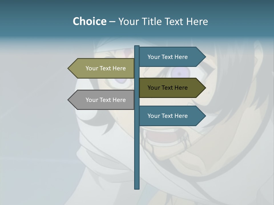 A Person With Purple Eyes And A White Shirt PowerPoint Template