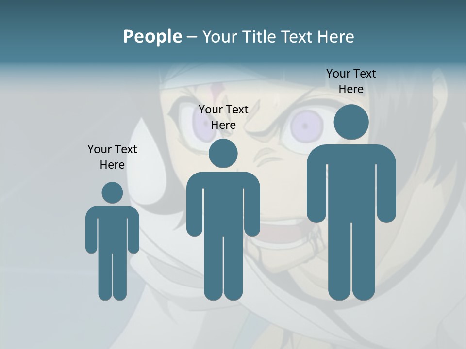A Person With Purple Eyes And A White Shirt PowerPoint Template