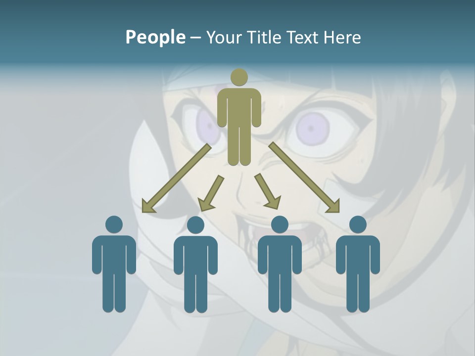 A Person With Purple Eyes And A White Shirt PowerPoint Template