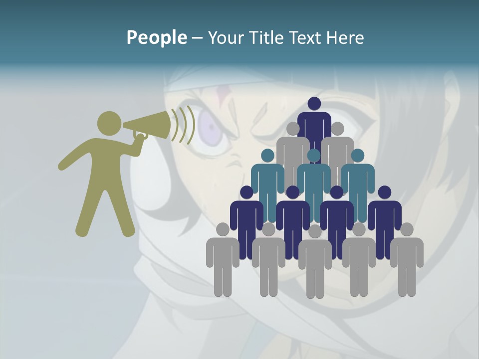 A Person With Purple Eyes And A White Shirt PowerPoint Template