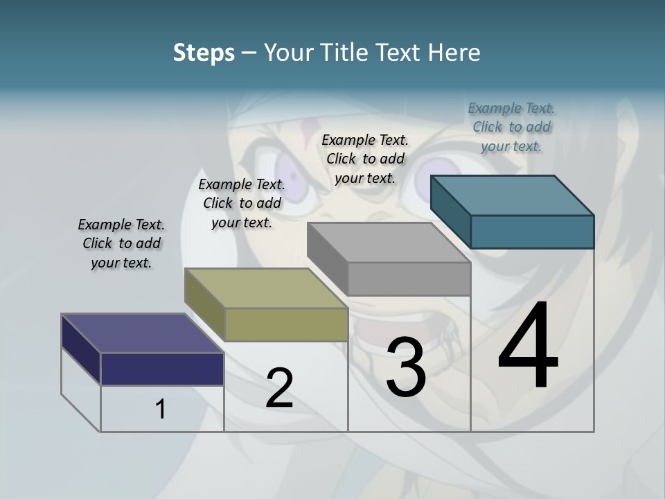 A Person With Purple Eyes And A White Shirt PowerPoint Template