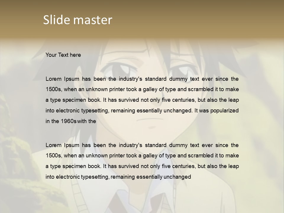 A Man With A Tie Standing In Front Of A Tree PowerPoint Template