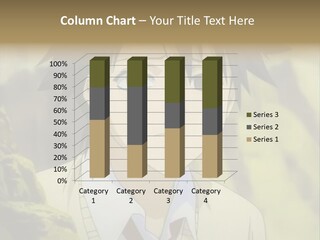 A Man With A Tie Standing In Front Of A Tree PowerPoint Template