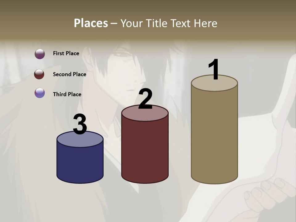 A Man With Red Hair Holding A White Object PowerPoint Template