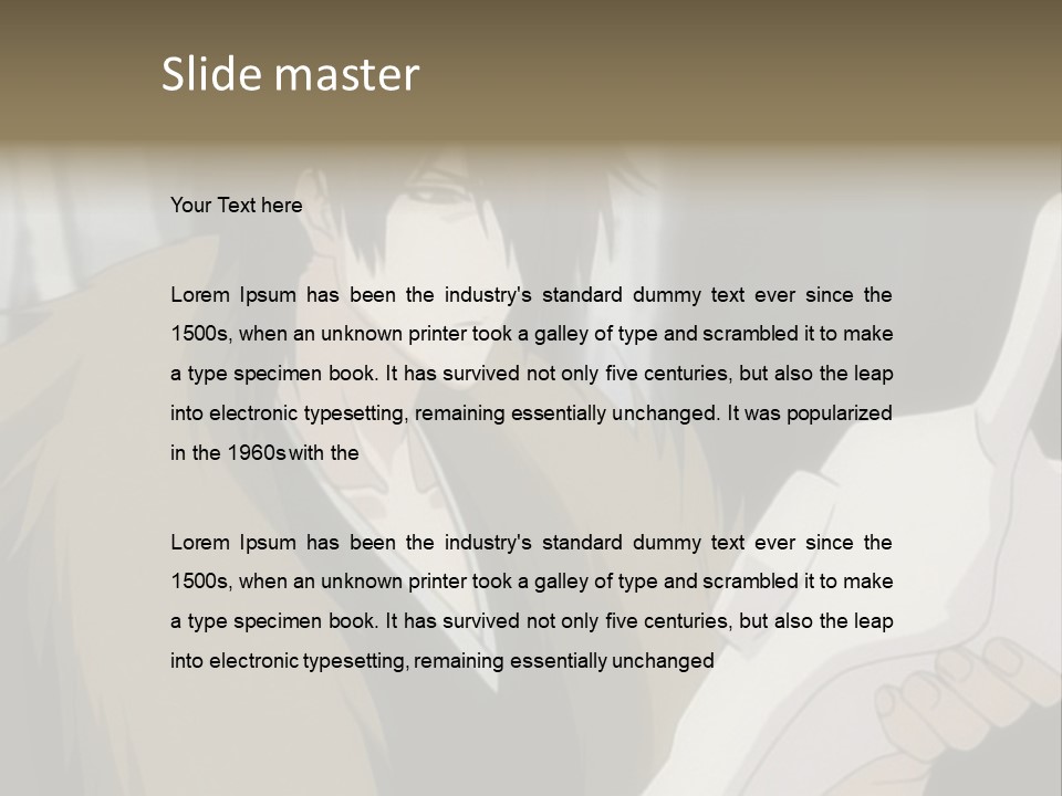 A Man With Red Hair Holding A White Object PowerPoint Template