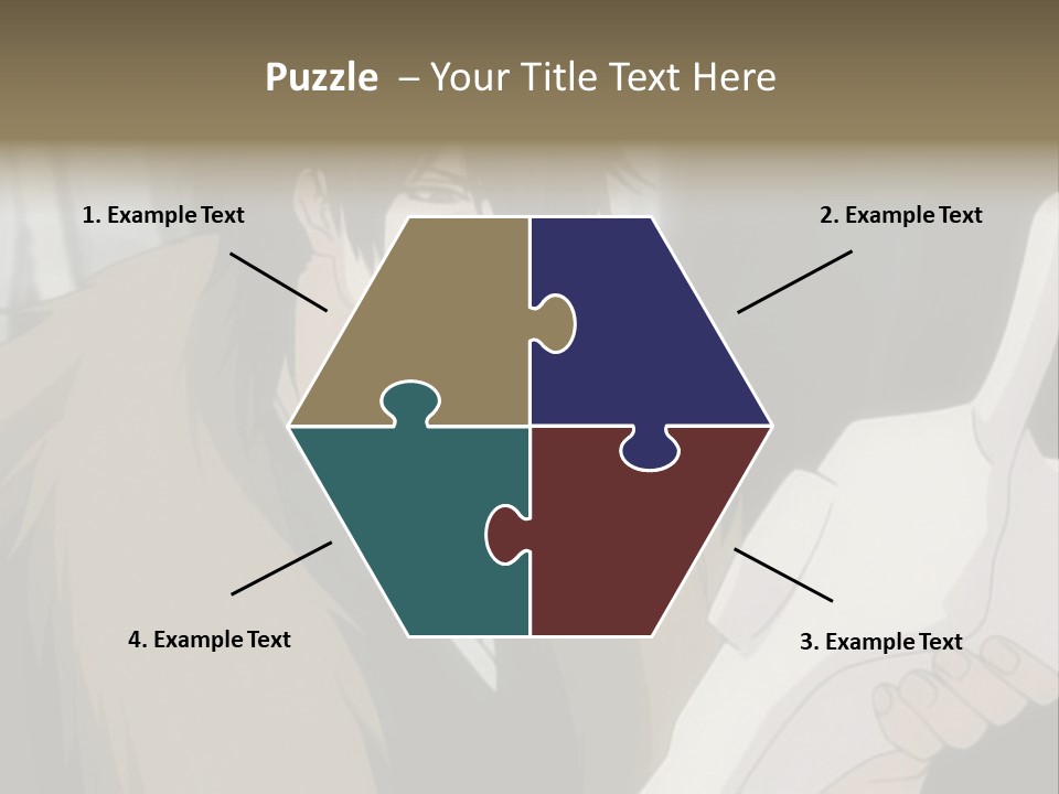 A Man With Red Hair Holding A White Object PowerPoint Template