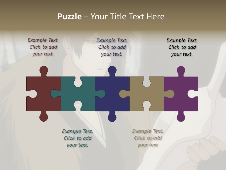 A Man With Red Hair Holding A White Object PowerPoint Template